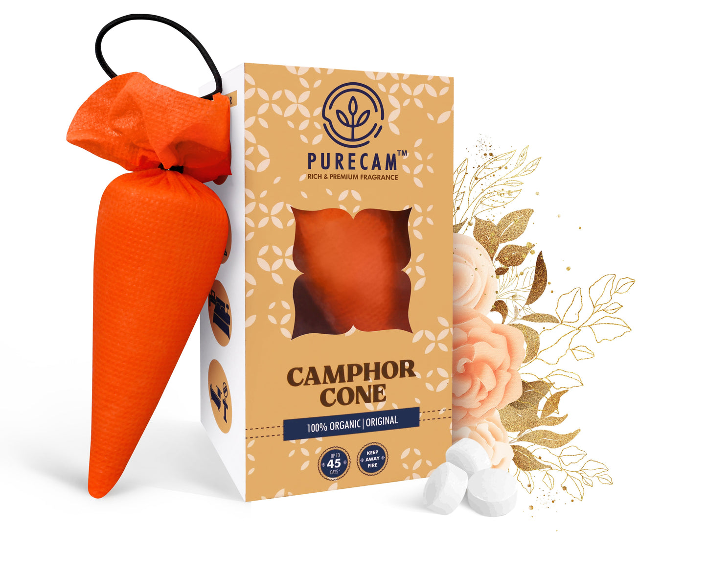 PURECAM – Natural Camphor Car Fragrance Cone (9 Premium Scents)