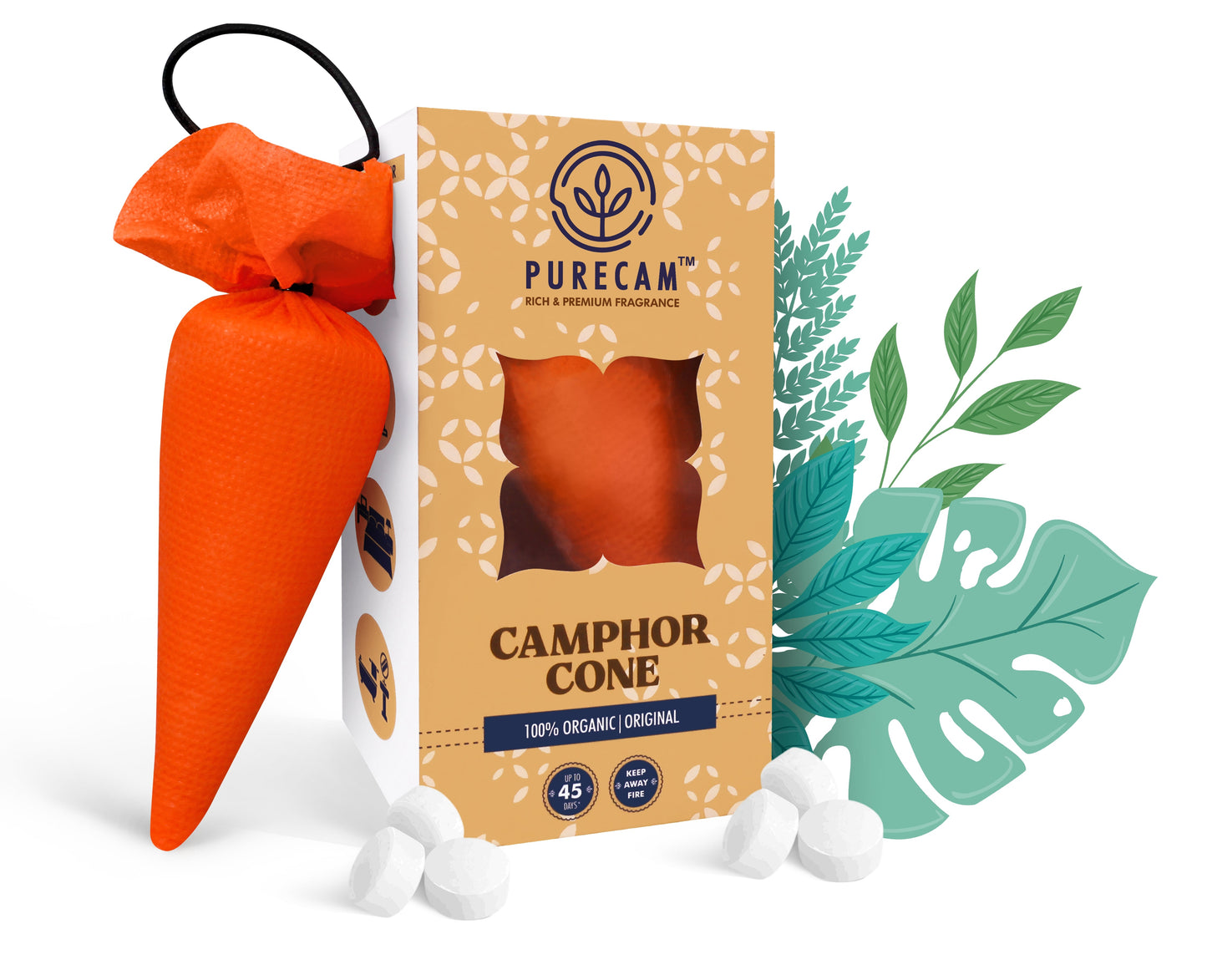PURECAM – Natural Camphor Car Fragrance Cone (9 Premium Scents)