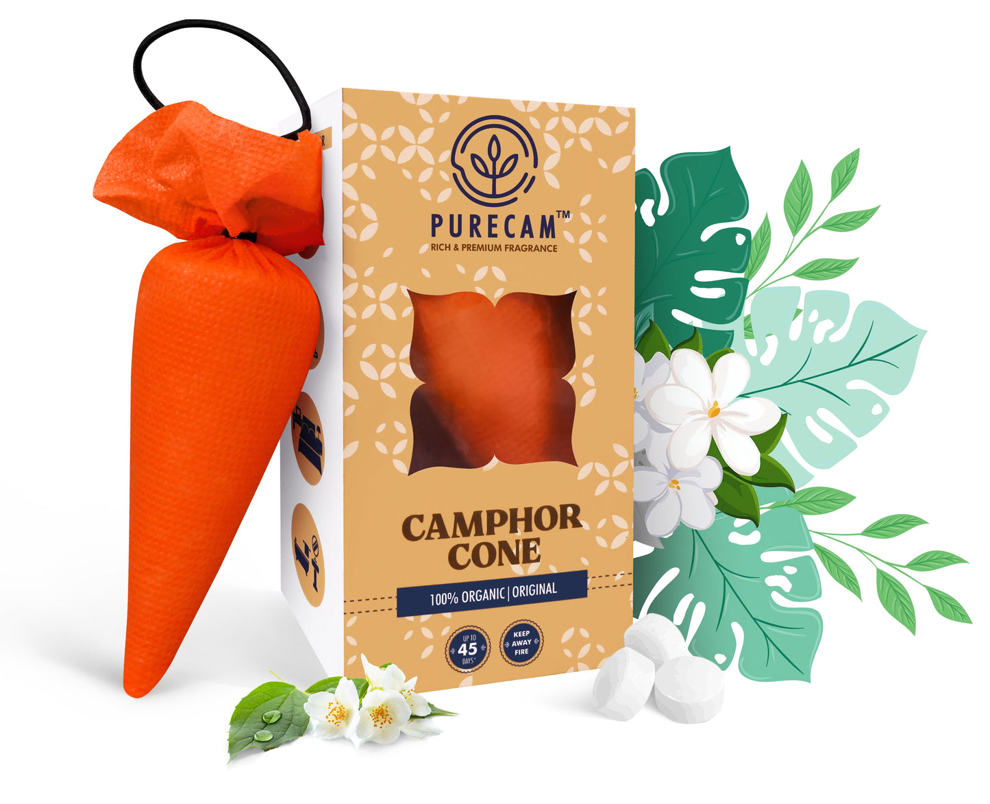 PURECAM – Natural Camphor Car Fragrance Cone (9 Premium Scents)