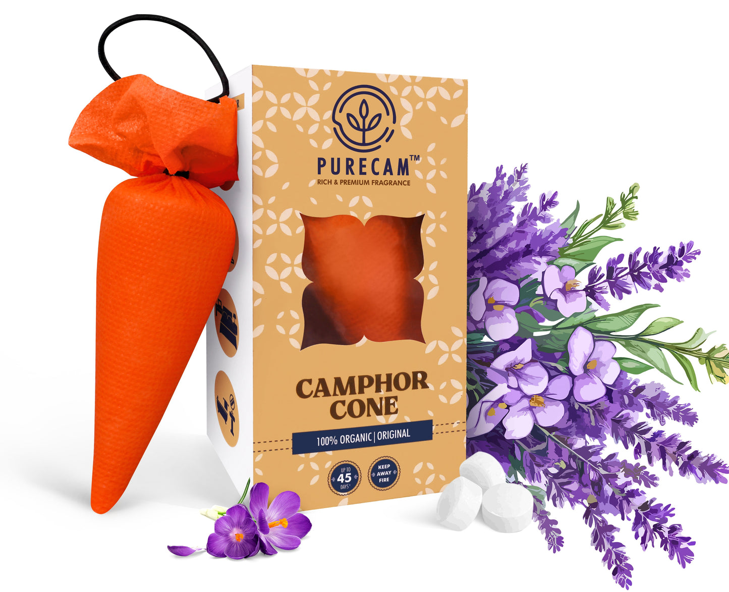 PURECAM – Natural Camphor Car Fragrance Cone (9 Premium Scents)