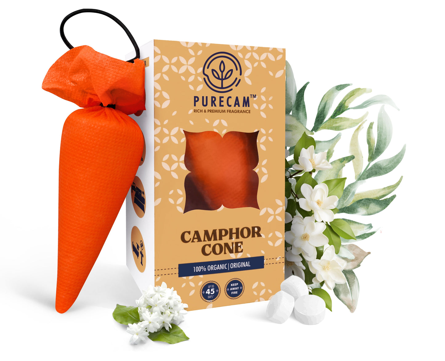 PURECAM – Natural Camphor Car Fragrance Cone (9 Premium Scents)
